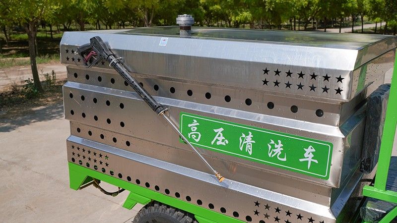 不銹鋼電動(dòng)三輪高壓清洗車(600L)